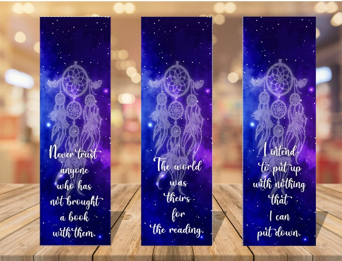 Dream Catcher PRINTABLE Bookmarks Book Quotes Book - Etsy.de