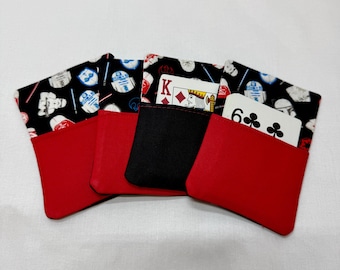 One Star Wars Playing Card Holder: 2-Pocket Cotton Fabric