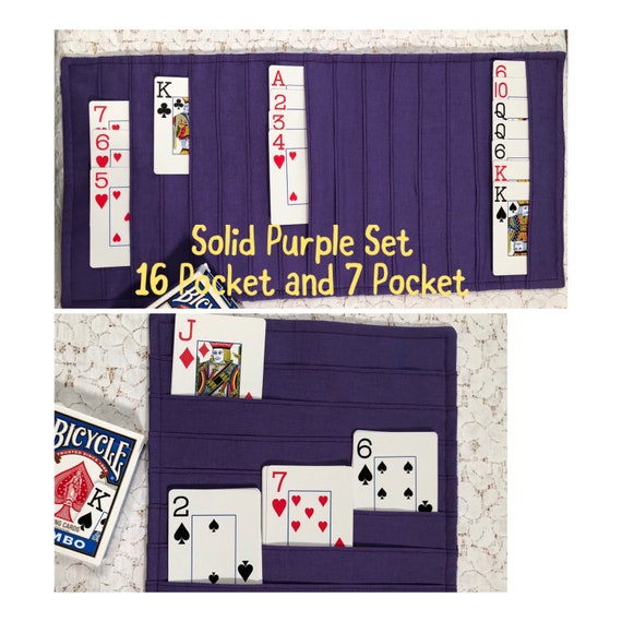 Purple Samba Card Game Organizer Hand & Foot, Triple Play or Canasta Solid  Colors