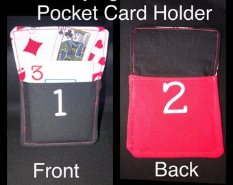 Samba 2 Pocket Holder Holds at least 15 cards on each side, 100% cotton