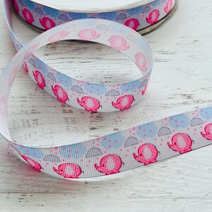 Pink Elephant Grosgrain Lint 7/8" 22mm Decoratie Ambachten Lint