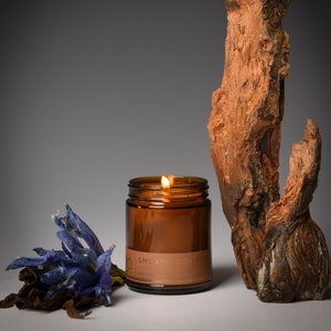 Smokin&#39; Cowboy soy candle, highly scented w/ essential oil fragrance, 50hour clean burn