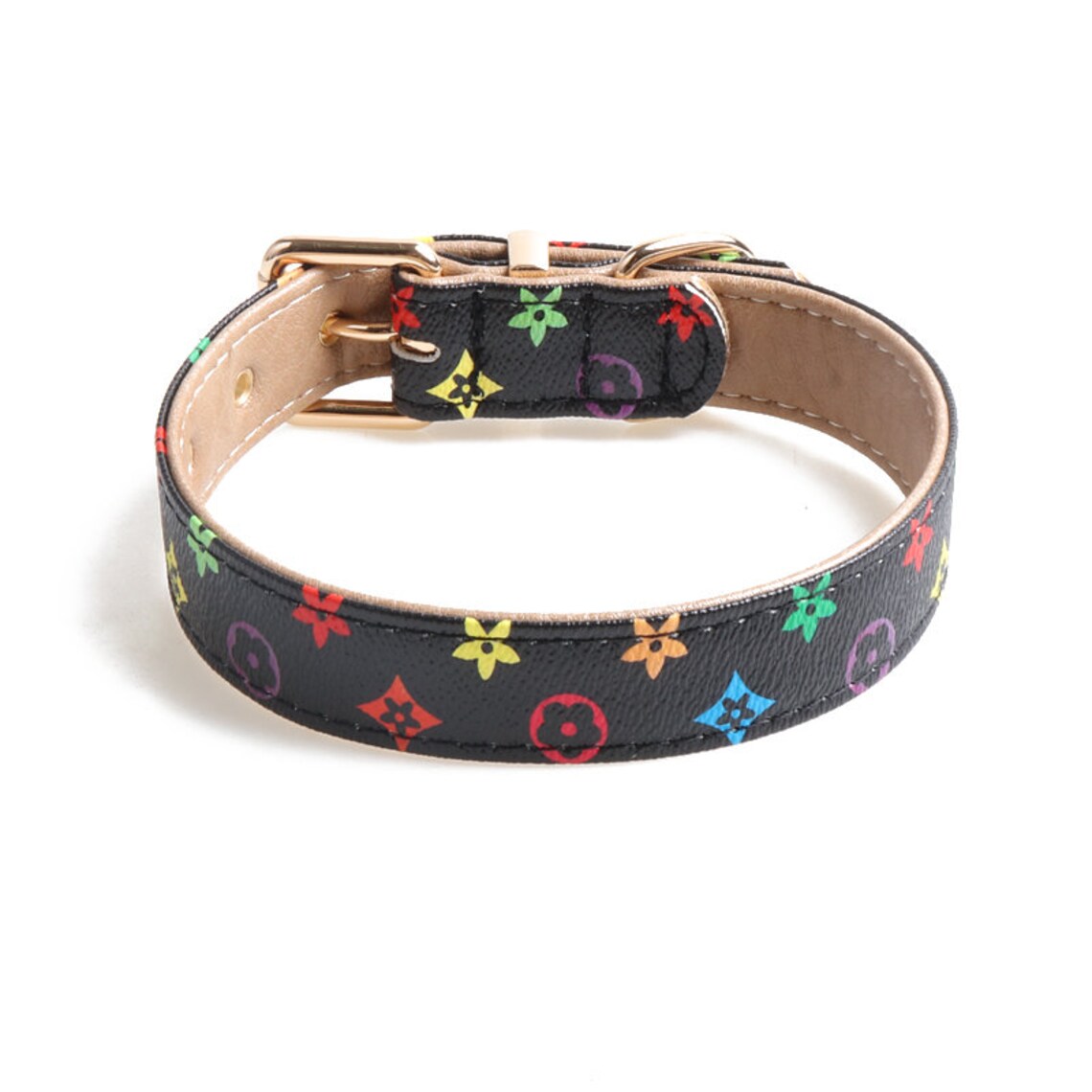 Puppy halsband en riem Designer Print Hondenriem en Halsband Etsy