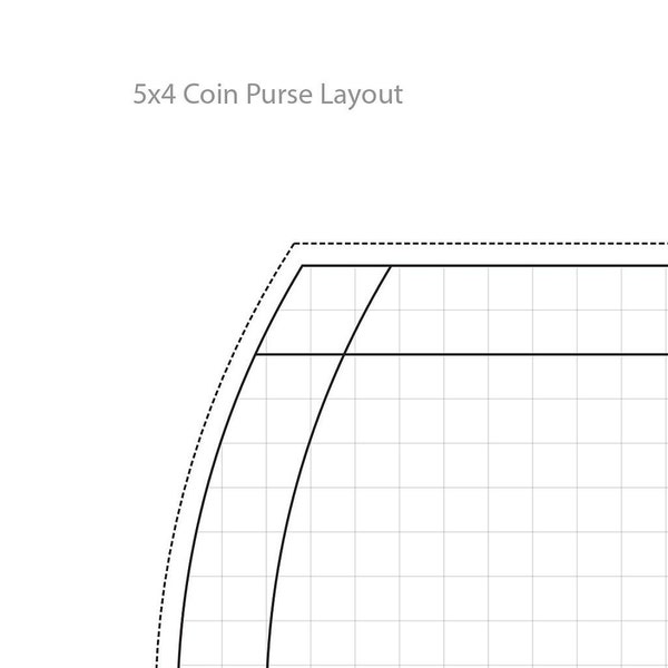 5x4 Coin Purse Template