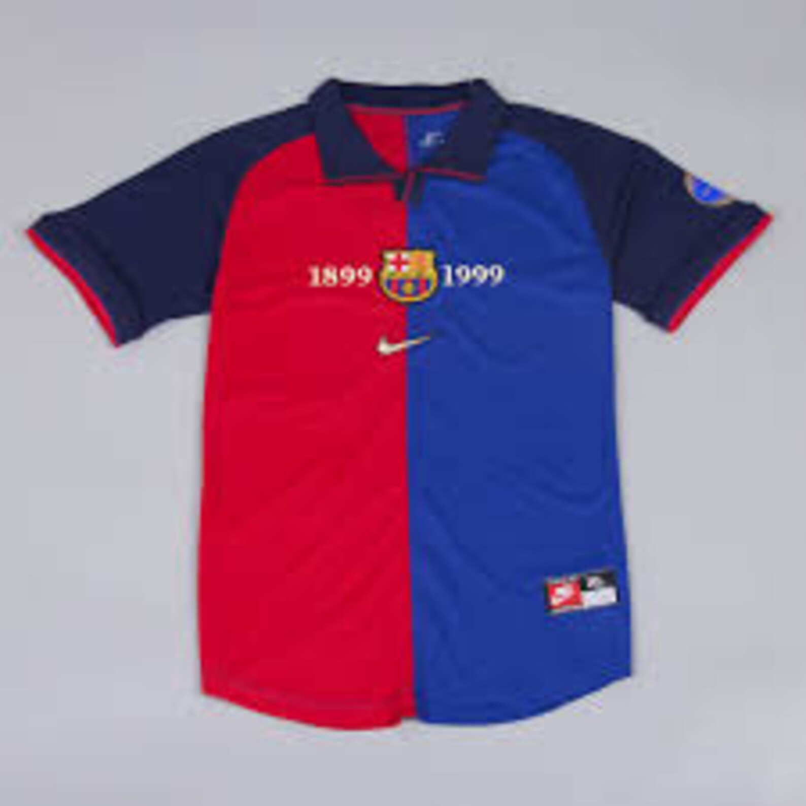 Barcelona football Jersey Retro 1999 Centenary Home Shirt | Etsy
