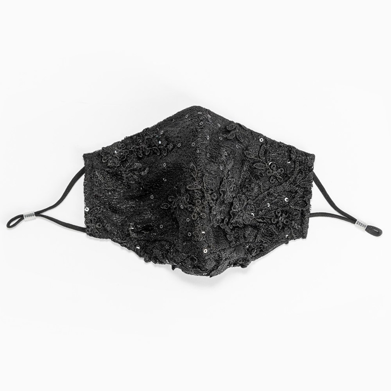 Sequins Lace Face Mask Bridal Mask W/adjustable Bands Etsy