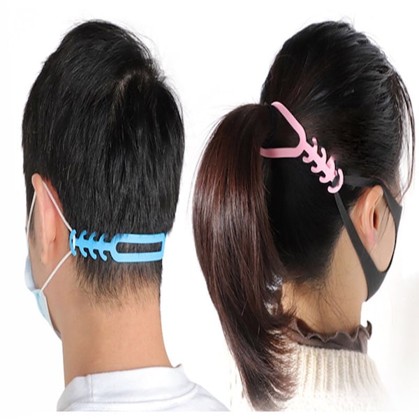 Ear Saver Extender Straps / Ear Savers for Face Mask, Ear Saver Ponytail, Face Mask 3D Print Simple Fast Tension Release Ear Saver Head Band
