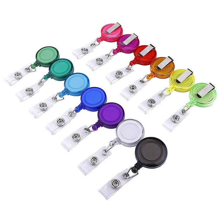 Ciieeo 3pcs Chest Tag Badge Clips Hanging Pendants Retractable Badge  Holders Badge Holder Glitter Badge Card Retainer Bus Card Holder Reel  Acrylic Business Card Holder Staff: Business Card Holders