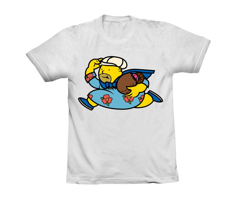 Homer Monopoly T-Shirt Short Sleeve The Simpsons Shirts Running Man Merch Unisex Krusty the Clown Tee Springfield T-Shirts