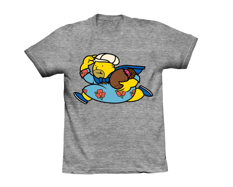 Homer Monopoly T-Shirt Short Sleeve The Simpsons Shirts Running Man Merch Unisex Krusty the Clown Tee Springfield T-Shirts