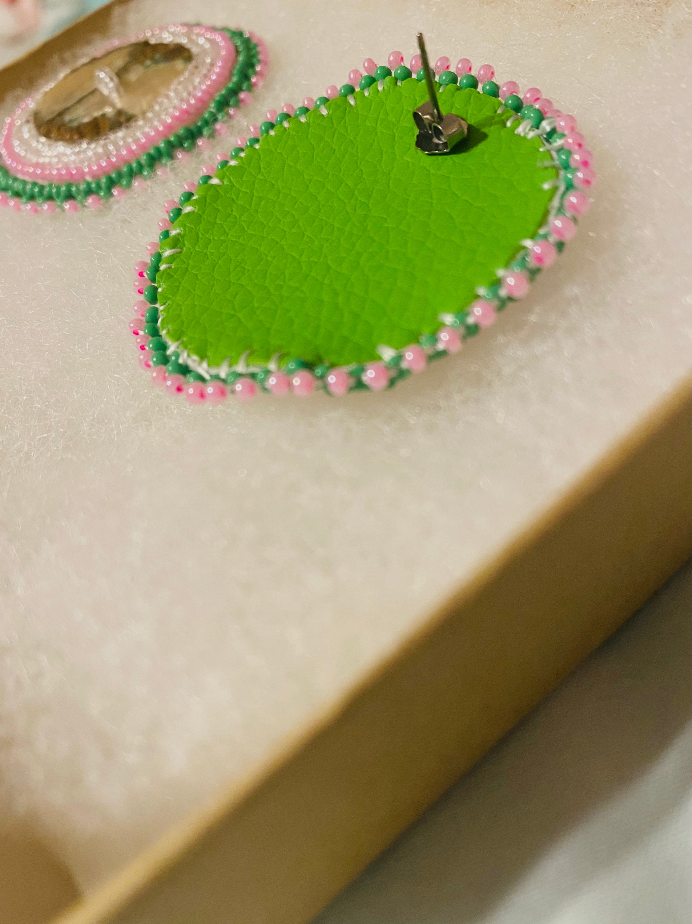 Beaded Stud Earrings | Etsy