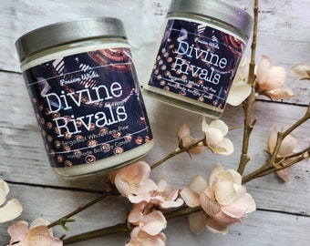 Divine Rivals Inspired Soy Candle from Rebecca Ross' Letters of Enchantment Series