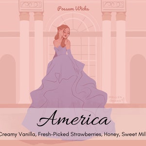 America Singer Inspired Soy Candle from the Selection Series by Kiera Cass