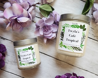Twyla's Cafe Tropical Inspired Soy Candle from Schitt's Creek TV Show