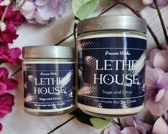 Lethe House Inspired Soy Candle from the Alex Stern Series by Leigh Bardugo