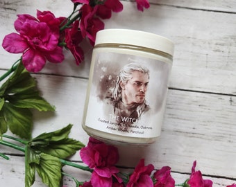 Geralt of Rivia Inspired 9oz Deluxe Art Soy Candle from the Witcher Series