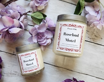 Rosebud Motel Inspired Soy Candle from Schitt's Creek TV Show