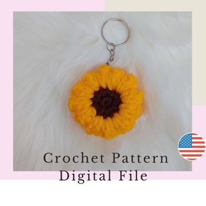 Sunflower Amigurumi Keychain Pattern/ Sunflower pattern-English Patterm