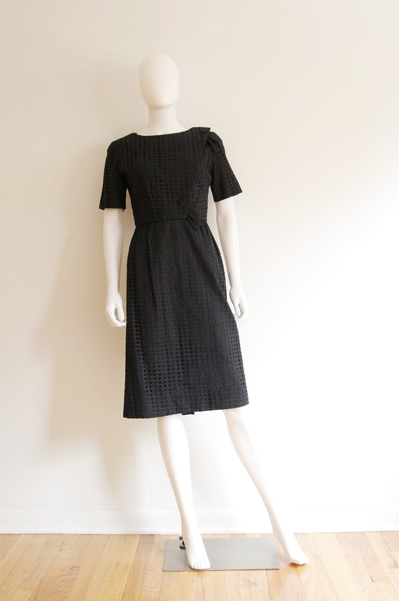 1960s Leslie Fay Original Black Dress