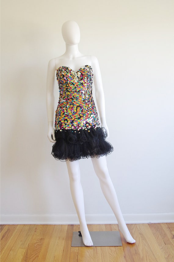 Sequin Party Time Corseted Party Dress