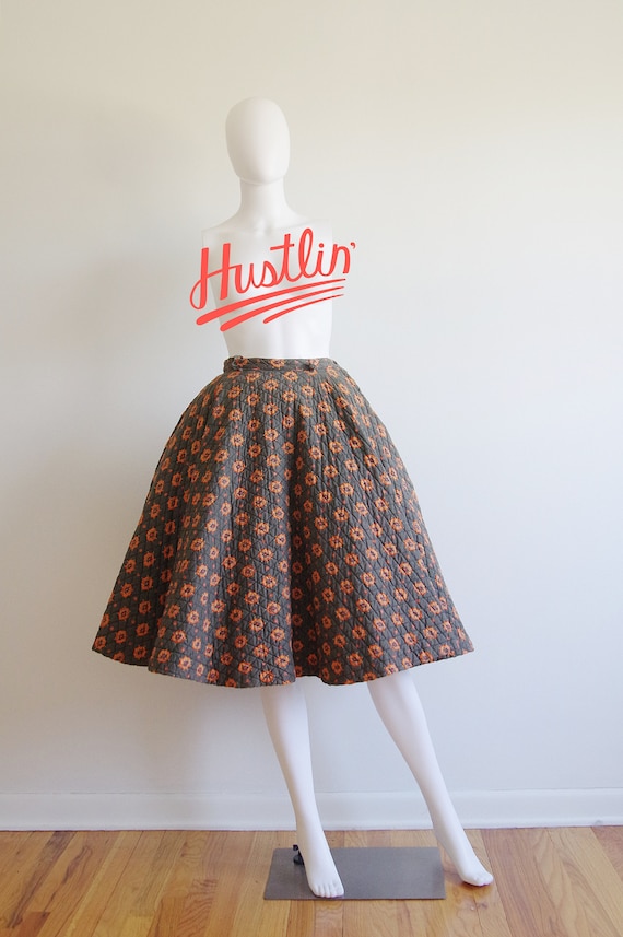 1950s Quilted Circle Skirt