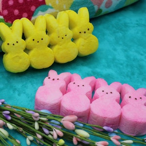 Easter PEEPS Soap! Marshmallow bunny soaps! Realistic soap that looks like a marshmallow bunny! SLS Free! Phthalate Free!