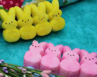 Easter PEEPS Soap! Marshmallow bunny soaps! Realistic soap that looks like a marshmallow bunny! SLS Free! Phthalate Free!