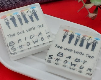 Friends Themed Shower Favor Soaps! Set of 6! Choose your scent! SLS and Phthalate free!