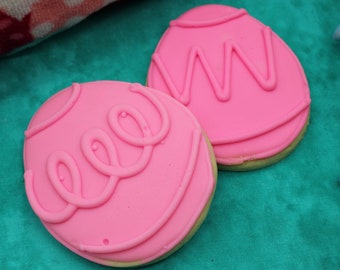 Frosted Easter Egg Sugar Cookie Soaps! Set of 2 large cookie soaps! Choose your frosting color! Realistic looking soap gift set!