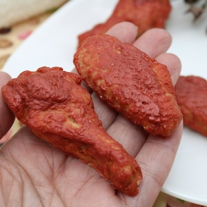 BBQ Chicken Wings Soap Set of 4 Wings Realistic soap that looks like wings SLS Free Phthalate Free image 9