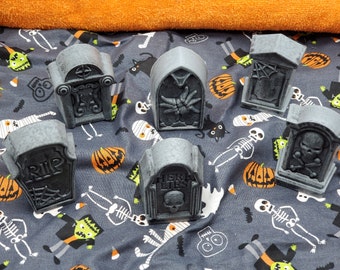 Spooky Tombstone Soaps! Halloween Soaps! Set of 6! Choose your scent! SLS free! Phthalate free!