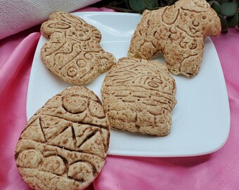 Easter Cookie Soaps! Set of 4! Egg, Lamb, Basket & Bunny Shaped Cookies! Unique basket filler! Look so realistic! SLS/Phthalate Free!