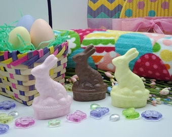 Chocolate Easter Bunny Soap! Chocolate, White Chocolate, Strawberry Cream! Realistic soap that looks like a bunny! SLS Free! Phthalate Free!