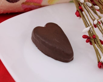 Valentine's Day Chocolate Peanut Butter Heart Soap! Realistic soap that looks like a peanut butter heart! SLS & Phthalate free!