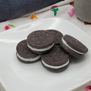 Sandwich cookie soaps! Set of 5! Realistic chocolate cookie soap! SLS free! Phthalate free!