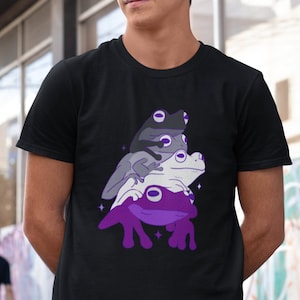 Asexual Frog Shirt, Subtle Asexual Shirt Subtle Asexual Pride Shirt Asexual Flag Ace Pride Shirt Discreet Pride Flag Demisexual Ace Shirt