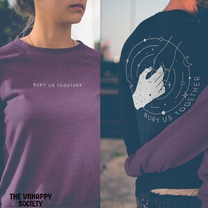 Bury Us Together Sweatshirt Poet Crewneck Achilles Patroclus Greek Mythology Romantic Goth Clothes Bookish Sweatshirt Dark Academia Clothing