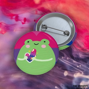 Bisexual Frog Pin Bi Pride Pin Bisexual Pin Bi Flag Bisexual Flag Bisexual Button Pride Button LGBTQ Pins Bi Pin Gay Pin Bisexual Pride Gift