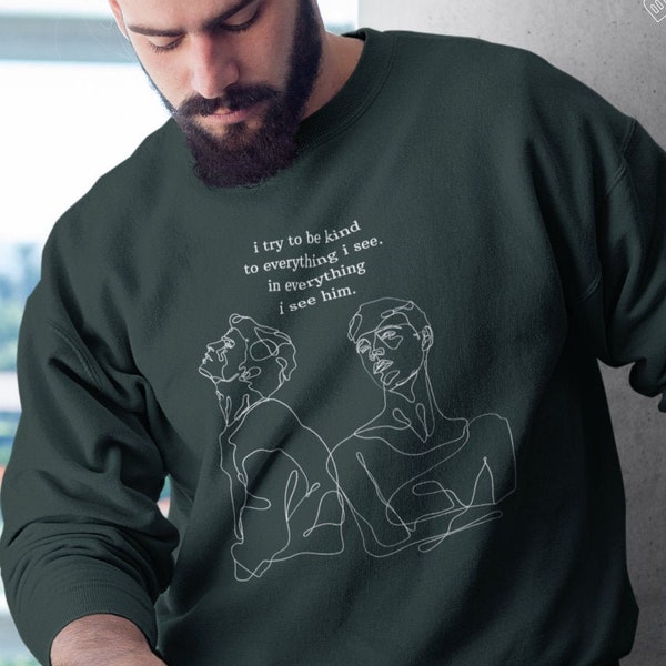 A little life - Unisex Sweatshirt, Line Art Crewneck, Book Quotes Sweater, Bookish, Dark Academia Aesthetic, Literary Gifts, Book Lover Gift