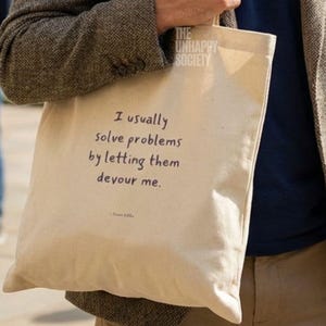 Ironic Franz Kafka Tote Bags, Relatable Quote Tote Bag Struggle Aesthetic Bag Existential Humor Quotes Tote Overthinker Gifts For Writers