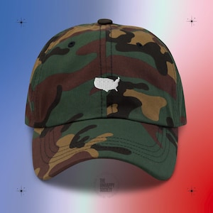 Gorra con mapa de Estados Unidos | Gorra bordada de Estados Unidos | 250 aniversario de EE. UU. | Regalo patriótico conmemorativo del Día de la Independencia del 4 de julio | Gorra de fútbol de EE. UU.