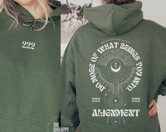 222 Angel Number Hoodie 222 Angel Numbers Hoodie Oversized Hoodie Aesthetic Clothes Numerology Alignment Manifest Hoodie Manifestation Gifts