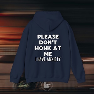Don&#39;t Honk I Have Anxiety Hoodie, Biker Hoodie Motorcycle Hoodie Cycling Hoodie Anxiety Sweatshirt Motorcycle Gifts For Bikers Anxiety Gifts