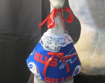 9&quot; Baby Goose Dress FITS 9&quot; TALL GOOSE/ Buffalo Bills Goose Dress/Goose Clothes/Concrete Goose/Lawn Goose/Lawn Geese/Outdoor Garden