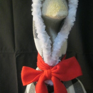 Black & White,Red and Black,Green and Black Hoodie Goose Dress/Goose Clothes/Concrete Goose/Lawn Goose/Lawn Geese/Large Lawn Goose/Wnter