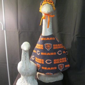 Chicago Bears Goose Dress/Goose Clothes/Concrete Goose/Lawn Goose/Lawn Geese/Outdoor Garden/Large Lawn Goose/NFL/Football/Sports/Bears