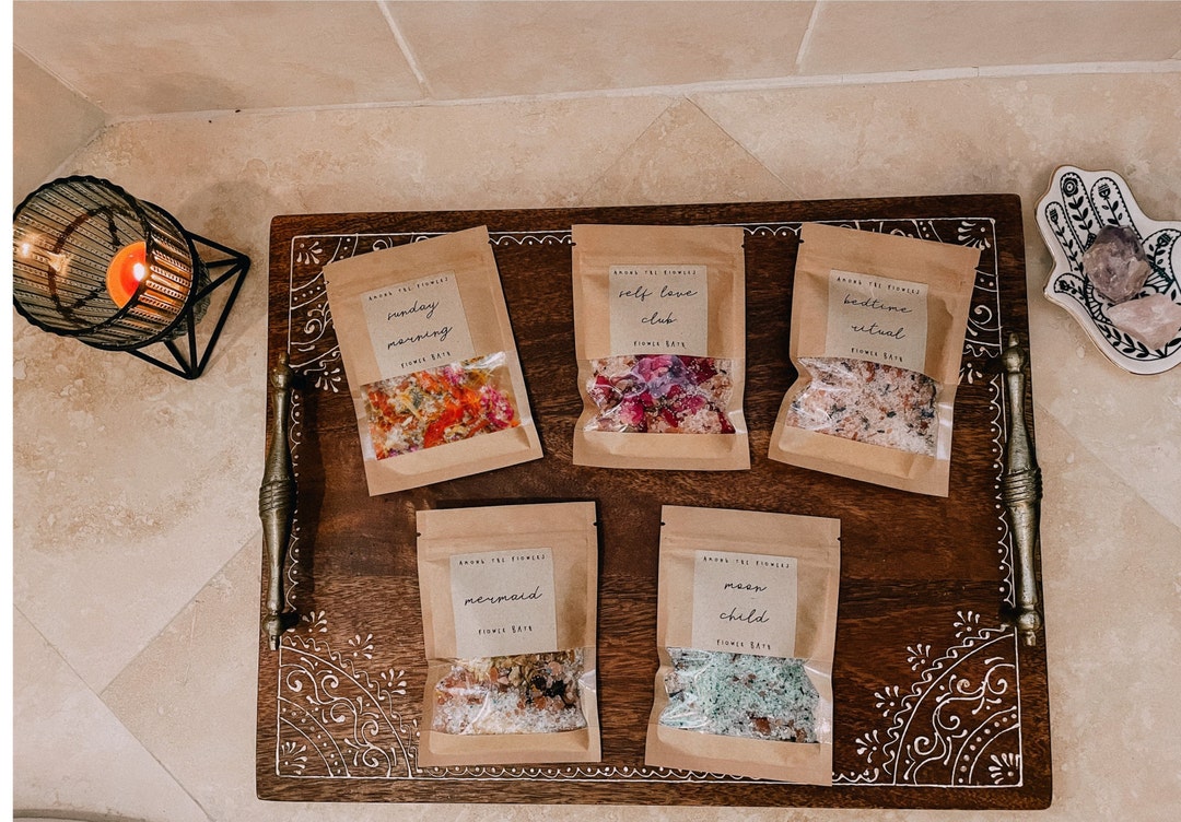 Flower Bath Ritual Kit, Floral Bath Salts, Bath Tea, Ritual Bath, Bath