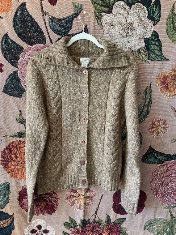 thrifted L.L. Bean knit cardigan | thrifted fall s