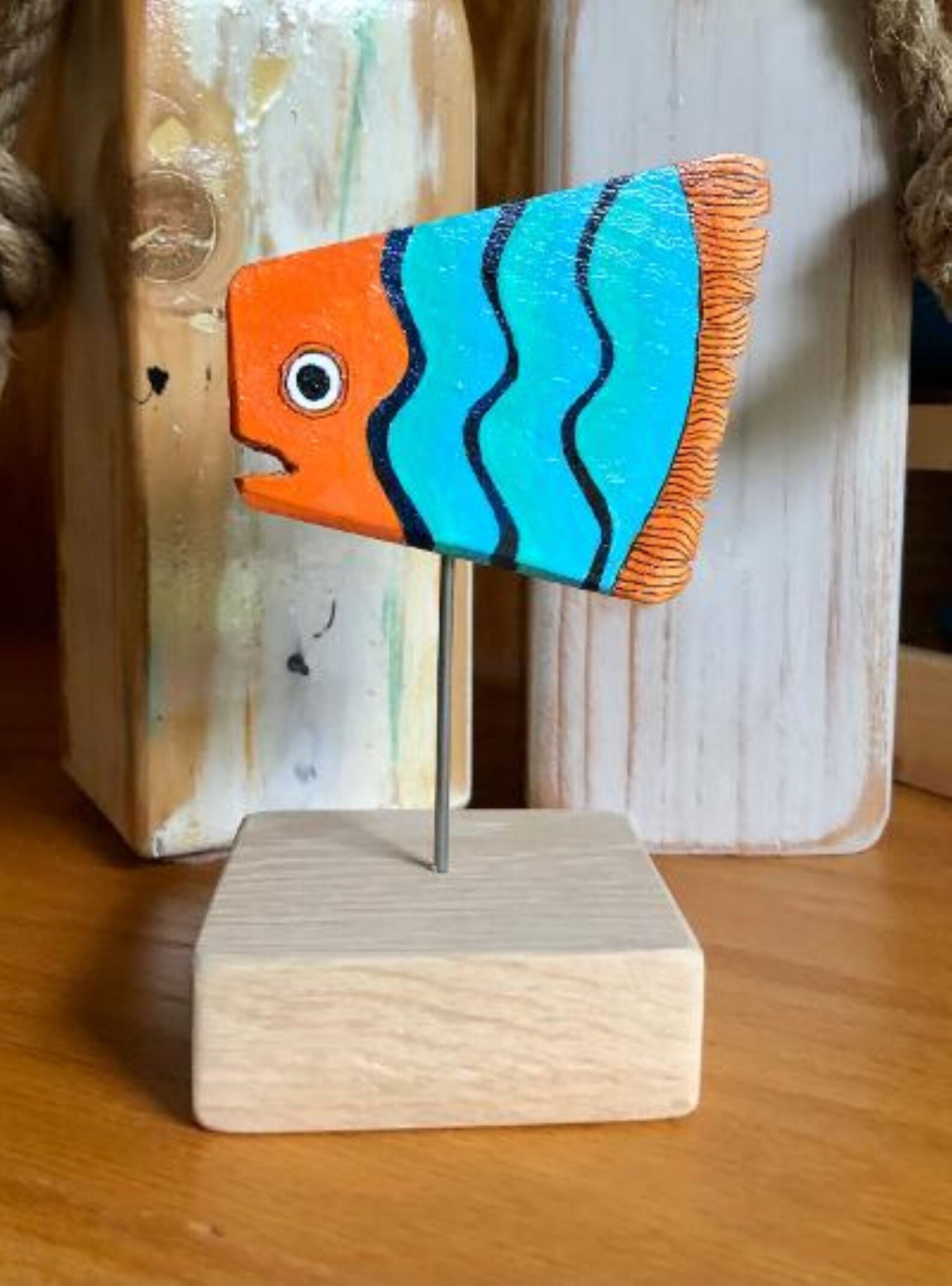Wooden Fish Art Fish Sculptures Nautical Art Nautical Decor Etsy