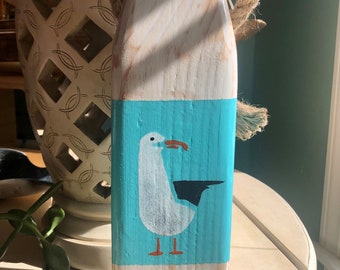 Buoy with Seagull, Buoys Decor, Nautical Decor, Nautical Gifts, Painted Wooden Buoy